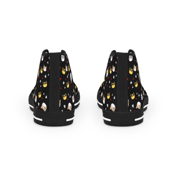 Men's High Top Sneakers Fun Cat Design