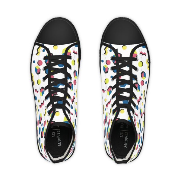 Colorful Geometric High Top Sneakers for Men