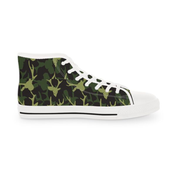 Sneakers featuring an army camouflage pattern