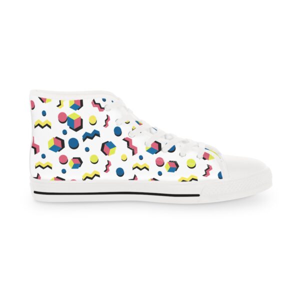 Colorful Geometric High Top Sneakers for Men