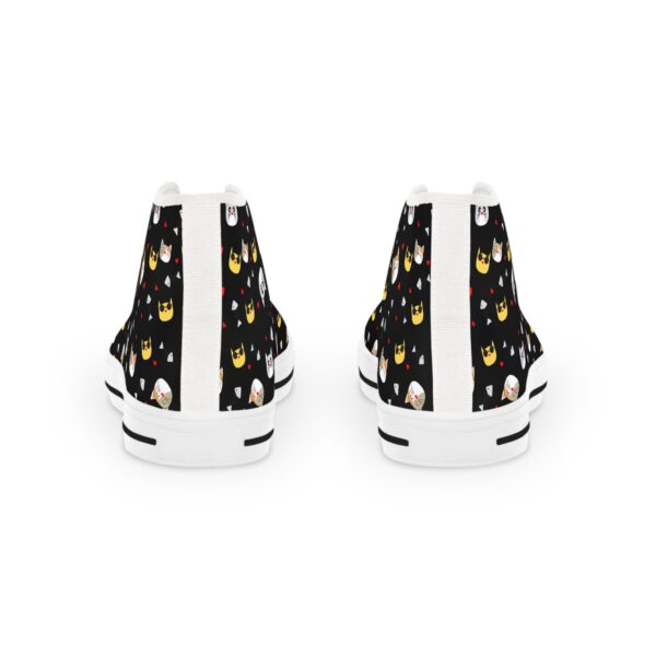 Men's High Top Sneakers Fun Cat Design