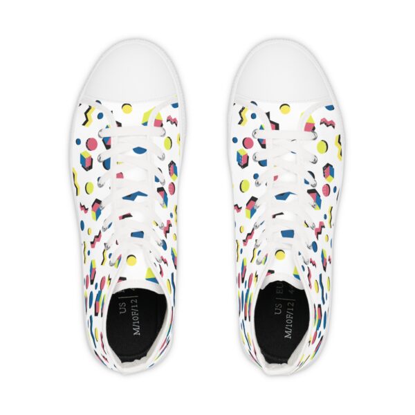 Colorful Geometric High Top Sneakers for Men
