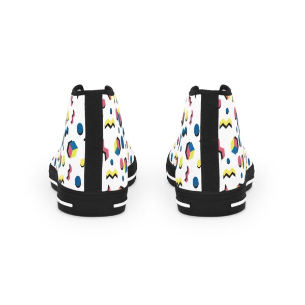 Colorful Geometric High Top Sneakers for Men