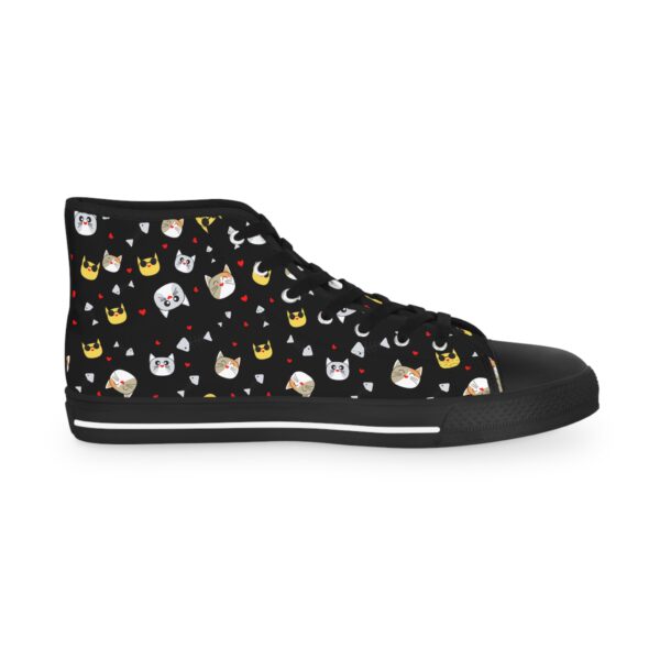 Men's High Top Sneakers Fun Cat Design