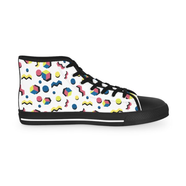 Colorful Geometric High Top Sneakers for Men