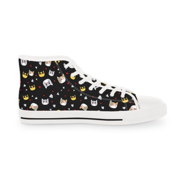 Men's High Top Sneakers Fun Cat Design