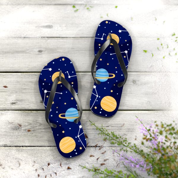 Cosmic Flip Flops Galaxy Print for Space Lovers