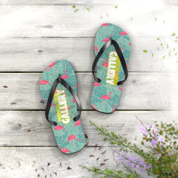 Tropical Flamingo Flip Flops Beach Sandals