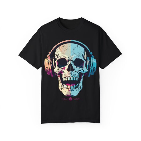 Vibrant Skull Headphones Unisex T-Shirt