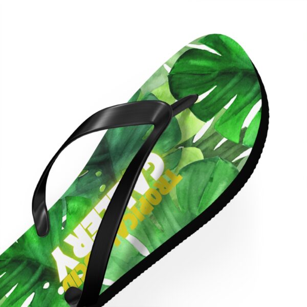 Tropical Leaf Print Flip Flops Beach Sandals
