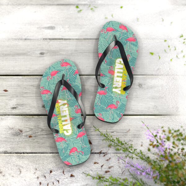 Tropical Flamingo Flip Flops Beach Sandals