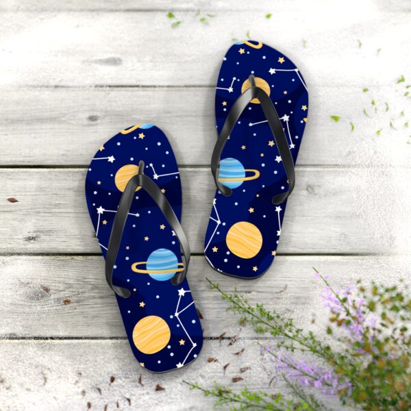 Cosmic Flip Flops Galaxy Print for Space Lovers
