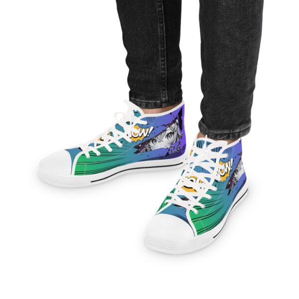High Top Sneakers with Vibrant Anime Design