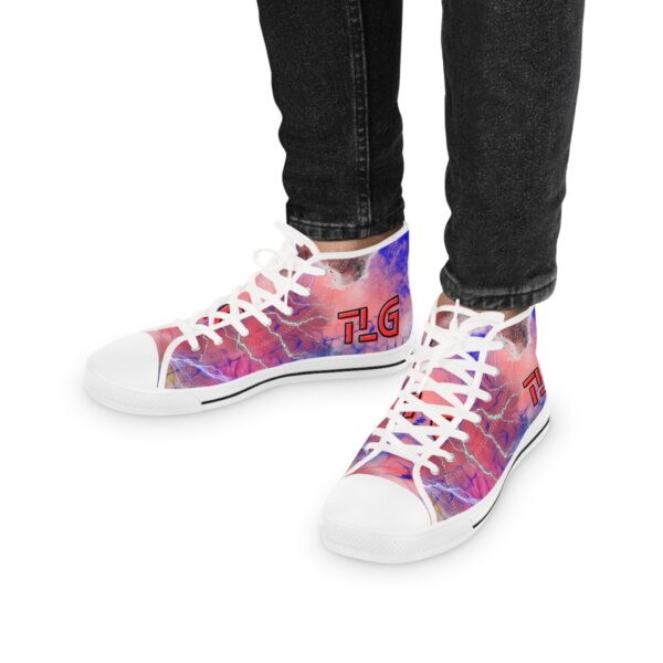 High Top Sneakers Bold Colorful Abstract Design