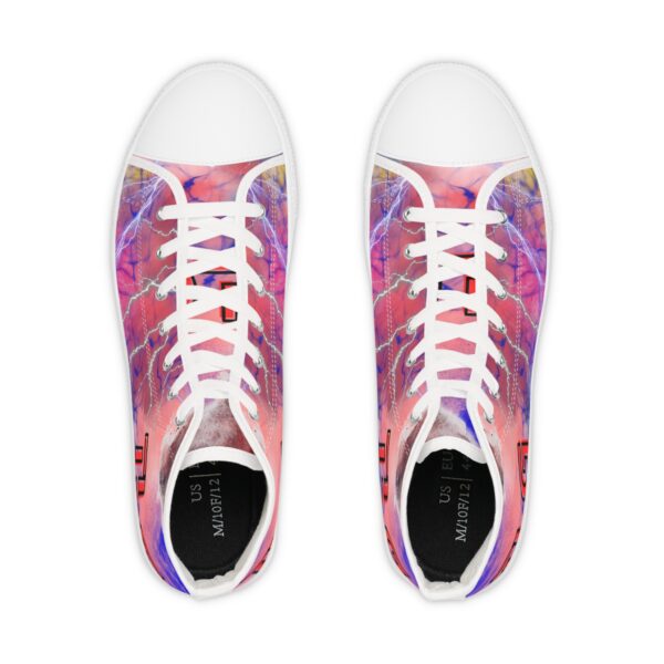 High Top Sneakers Bold Colorful Abstract Design