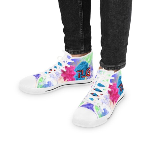 🌸 Vibrant High Top Sneakers – Abstract Floral Design for Bold Everyday Style
