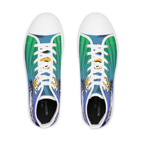 High Top Sneakers with Vibrant Anime Design