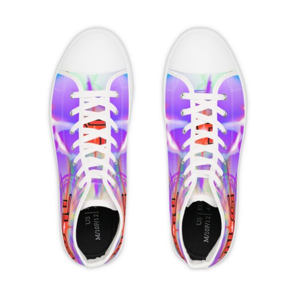 Vibrant Abstract High Top Sneakers – Bold, Artistic Footwear for Creative Streetwear Style
