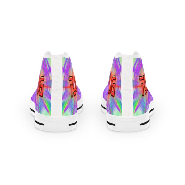 Vibrant Abstract High Top Sneakers – Bold, Artistic Footwear for Creative Streetwear Style
