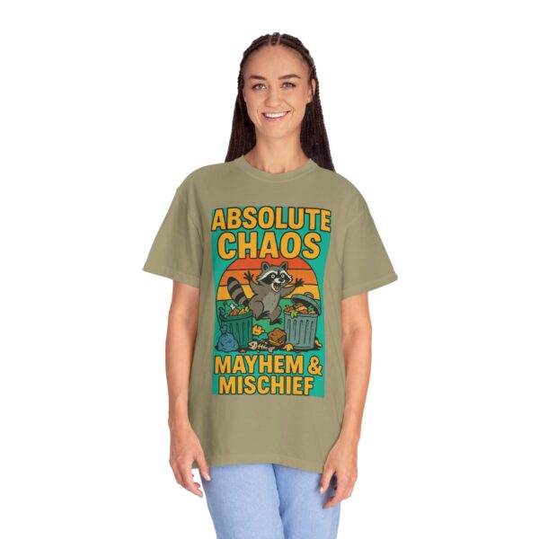 🦝 Absolute Chaos – Mayhem & Mischief Raccoon T-Shirt for Animal Lovers 🗑️🔥