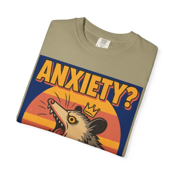 🐾 “Anxiety? I Thrive in It.” – Screaming Opossum T-Shirt with Glowing Eyes 🌌😱