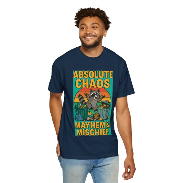 🦝 Absolute Chaos – Mayhem & Mischief Raccoon T-Shirt for Animal Lovers 🗑️🔥