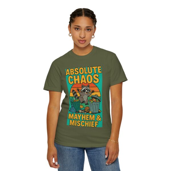 🦝 Absolute Chaos – Mayhem & Mischief Raccoon T-Shirt for Animal Lovers 🗑️🔥