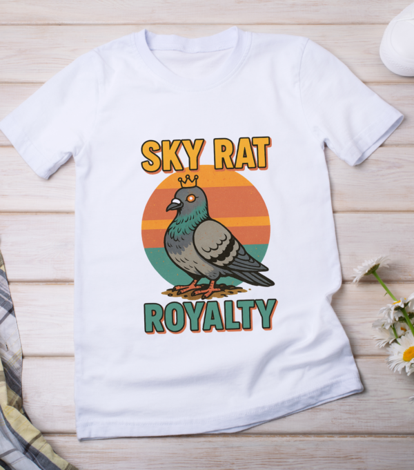 Sky Rat Royalty – Regal Pigeon Meme T-Shirt Classic T-Shirt - Image 2