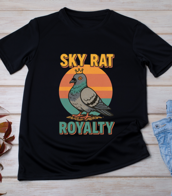 Sky Rat Royalty – Regal Pigeon Meme T-Shirt Classic T-Shirt - Image 3