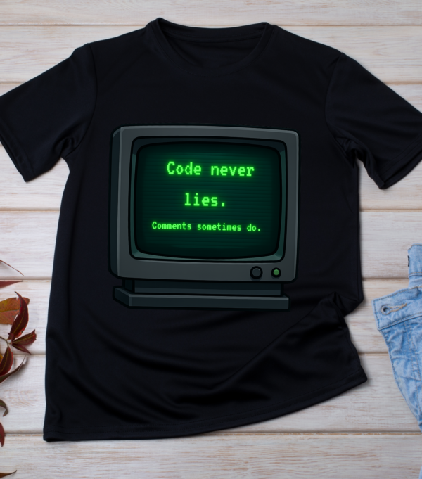 “Code never lies. Comments sometimes do.” Classic T-Shirt