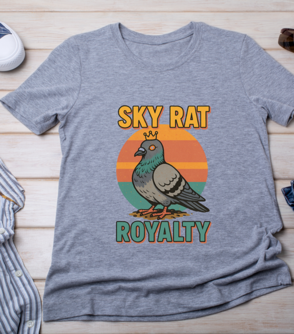 Sky Rat Royalty – Regal Pigeon Meme T-Shirt Classic T-Shirt - Image 4
