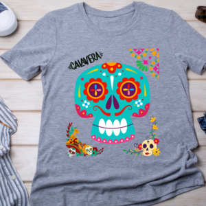 Calavera Floral T-shirt - Day of the Dead Celebration Tee Classic T-Shirt