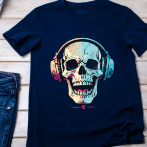 Vibrant Skull Headphones T-Shirt Classic T-Shirt