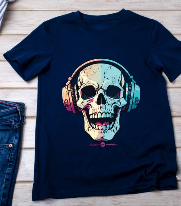 Vibrant Skull Headphones T-Shirt Classic T-Shirt