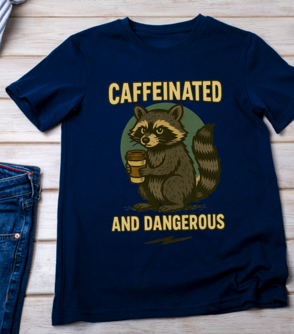 Caffeinated and Dangerous – Raccoon Meme T-Shirt Classic T-Shirt