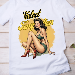 Velvet Temptation – Vintage Pin-Up Girl Classic T-Shirt