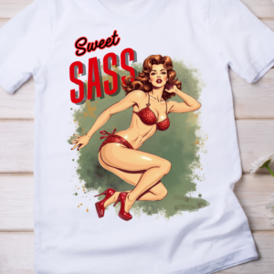 Sweet Sass – Retro Pin-Up Girl Classic T-Shirt