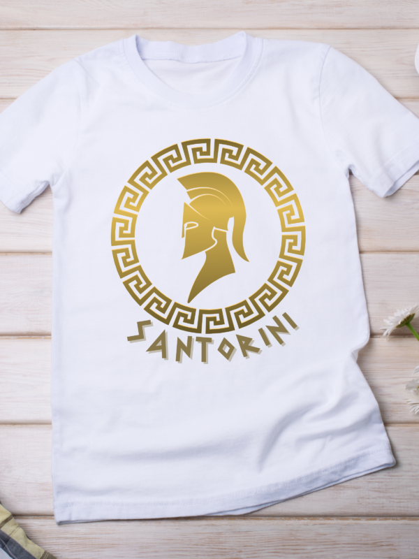 Opa! Santorini Calling – Greek Spirit Classic T-Shirt - Image 2
