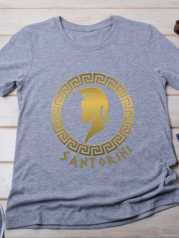 Opa! Santorini Calling – Greek Spirit Classic T-Shirt - Image 3