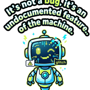 It’s Not a Bug, It’s an Undocumented Feature of the Machine – Funny Programmer & Tech Humor Digital Design